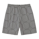 Psychedelic Circle Pattern Print Men's Swim Trunks