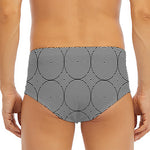 Psychedelic Circle Pattern Print Men's Triangle Swim Briefs