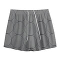 Psychedelic Circle Pattern Print Mesh Shorts