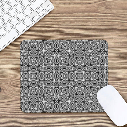 Psychedelic Circle Pattern Print Mouse Pad