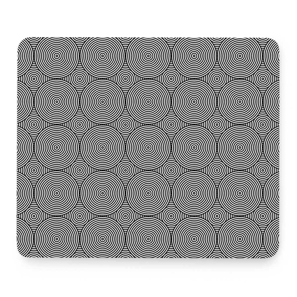 Psychedelic Circle Pattern Print Mouse Pad