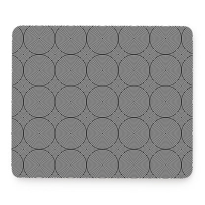 Psychedelic Circle Pattern Print Mouse Pad