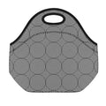 Psychedelic Circle Pattern Print Neoprene Lunch Bag