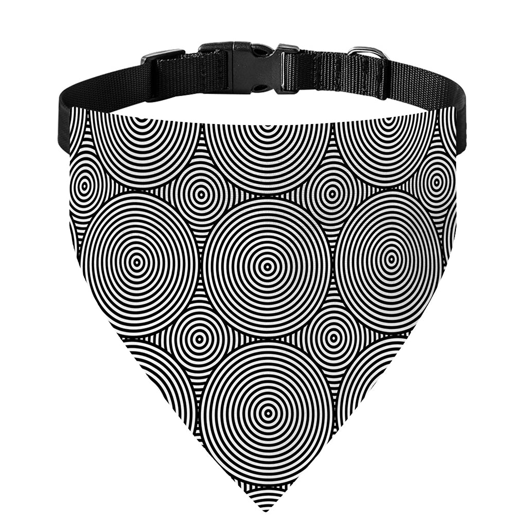 Psychedelic Circle Pattern Print Over The Collar Dog Bandana