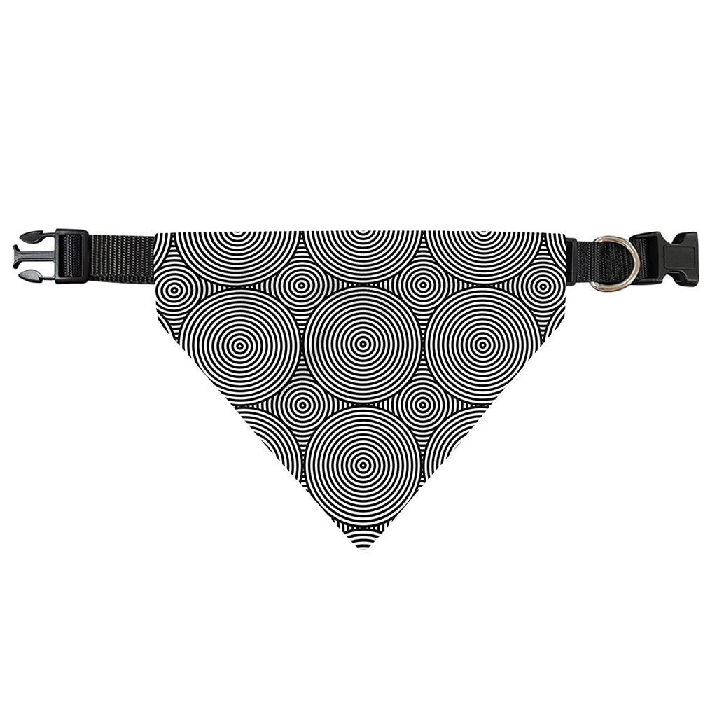 Psychedelic Circle Pattern Print Over The Collar Dog Bandana