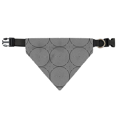 Psychedelic Circle Pattern Print Over The Collar Dog Bandana