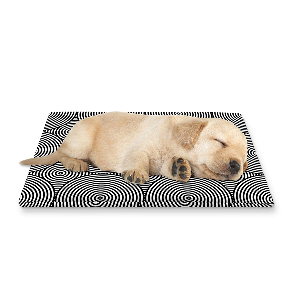 Psychedelic Circle Pattern Print Pet Cooling Mat Cover