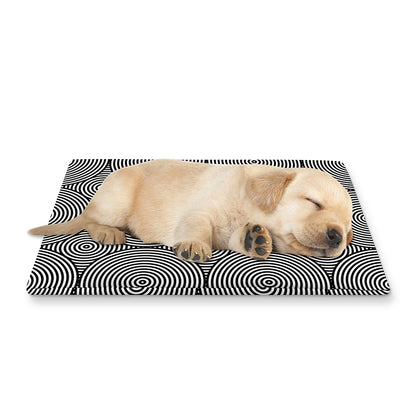 Psychedelic Circle Pattern Print Pet Cooling Mat Cover