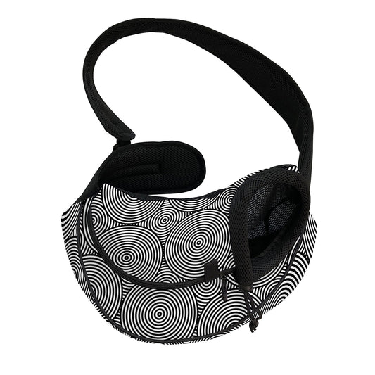 Psychedelic Circle Pattern Print Pet Sling Carrier