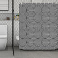 Psychedelic Circle Pattern Print Polyester Shower Curtain