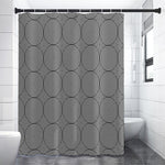 Psychedelic Circle Pattern Print Premium Shower Curtain