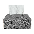 Psychedelic Circle Pattern Print Rectangle Tissue Box Cover