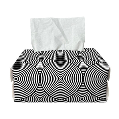 Psychedelic Circle Pattern Print Rectangle Tissue Box Cover