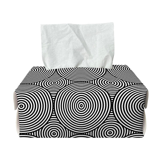Psychedelic Circle Pattern Print Rectangle Tissue Box Cover
