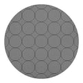 Psychedelic Circle Pattern Print Round Blanket
