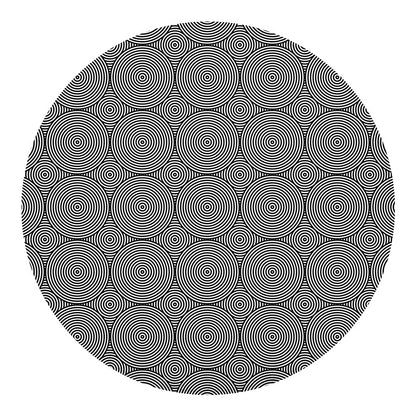 Psychedelic Circle Pattern Print Round Blanket