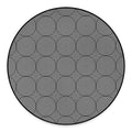 Psychedelic Circle Pattern Print Round Floor Mat
