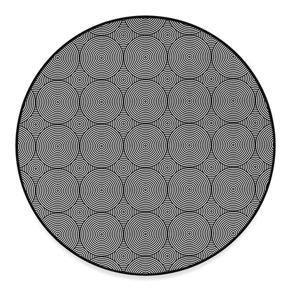 Psychedelic Circle Pattern Print Round Floor Mat