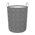 Psychedelic Circle Pattern Print Round Laundry Basket