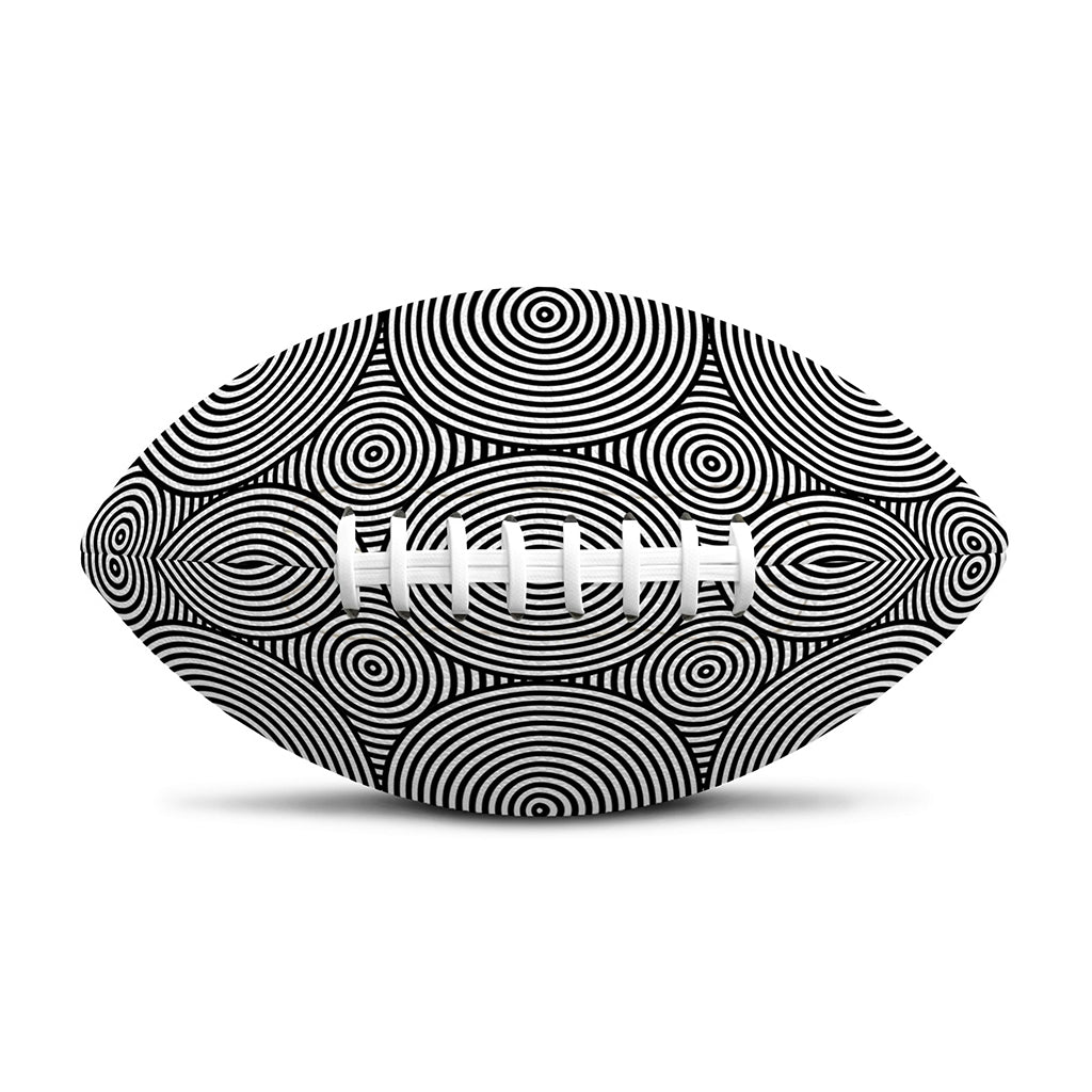 Psychedelic Circle Pattern Print Rugby Ball