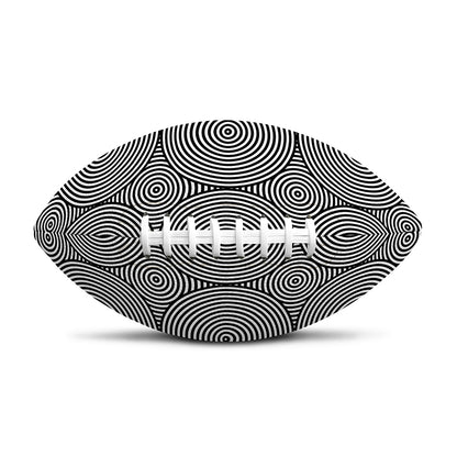 Psychedelic Circle Pattern Print Rugby Ball
