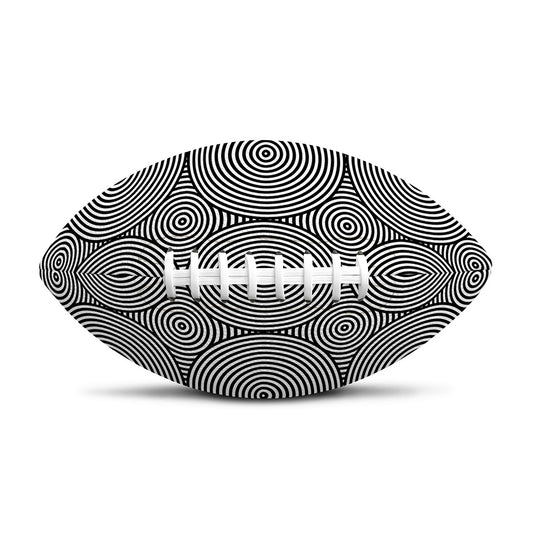 Psychedelic Circle Pattern Print Rugby Ball