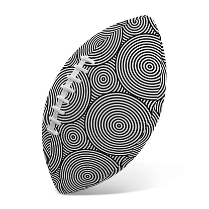 Psychedelic Circle Pattern Print Rugby Ball