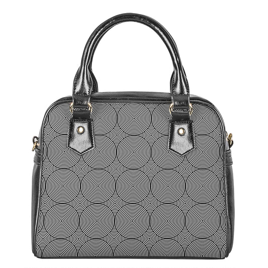Psychedelic Circle Pattern Print Shoulder Handbag