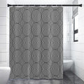 Psychedelic Circle Pattern Print Shower Curtain
