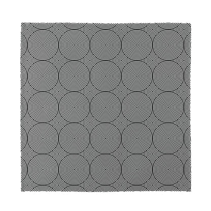 Psychedelic Circle Pattern Print Silk Bandana