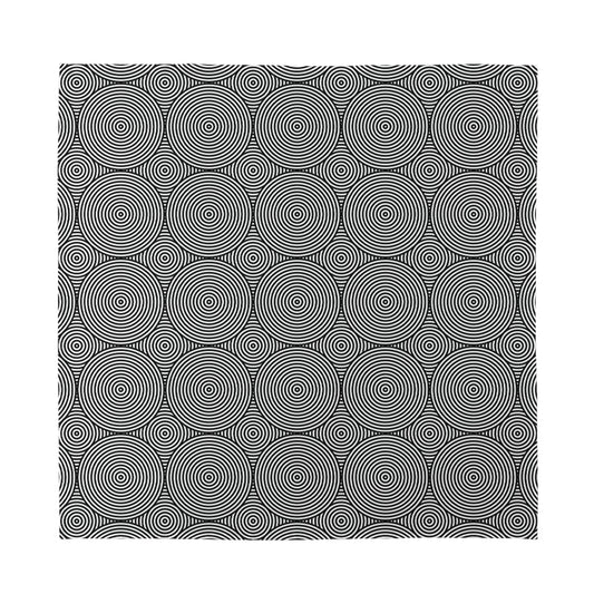 Psychedelic Circle Pattern Print Silk Bandana
