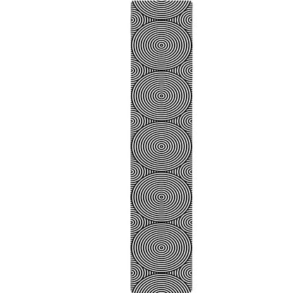 Psychedelic Circle Pattern Print Table Runner