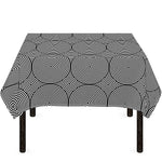 Psychedelic Circle Pattern Print Tablecloth