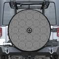 Psychedelic Circle Pattern Print Tire Cover With Camera Hole