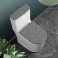 Psychedelic Circle Pattern Print Toilet Lid And Tank Cover Set