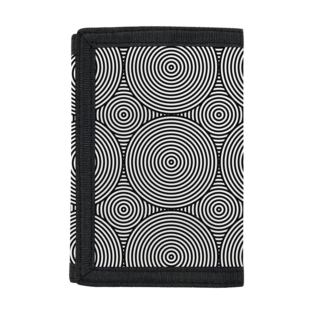 Psychedelic Circle Pattern Print Trifold Wallet