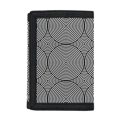 Psychedelic Circle Pattern Print Trifold Wallet
