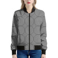 Psychedelic Circle Pattern Print Women's Bomber Jacket