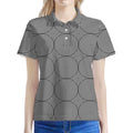 Psychedelic Circle Pattern Print Women's Polo Shirt