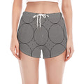 Psychedelic Circle Pattern Print Women's Split Running Shorts