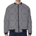 Psychedelic Circle Pattern Print Zip Sleeve Bomber Jacket