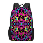 Psychedelic Ethnic Trippy Print 17 Inch Backpack