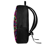 Psychedelic Ethnic Trippy Print 17 Inch Backpack