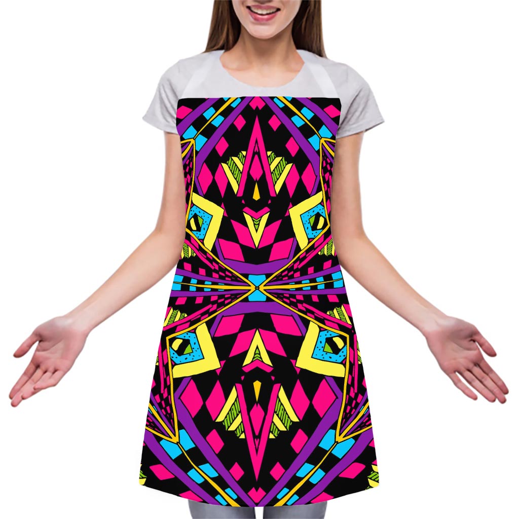 Psychedelic Ethnic Trippy Print Adjustable Apron