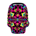 Psychedelic Ethnic Trippy Print Baby Seat Cover