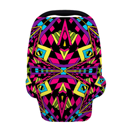 Psychedelic Ethnic Trippy Print Baby Seat Cover