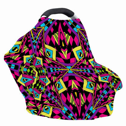 Psychedelic Ethnic Trippy Print Baby Seat Cover