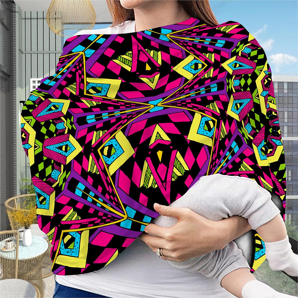 Psychedelic Ethnic Trippy Print Baby Seat Cover