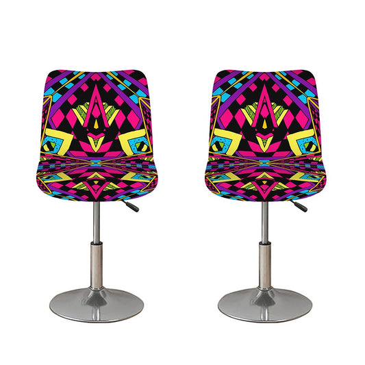 Psychedelic Ethnic Trippy Print Bar Stool Covers