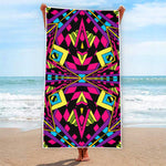 Psychedelic Ethnic Trippy Print Beach Towel